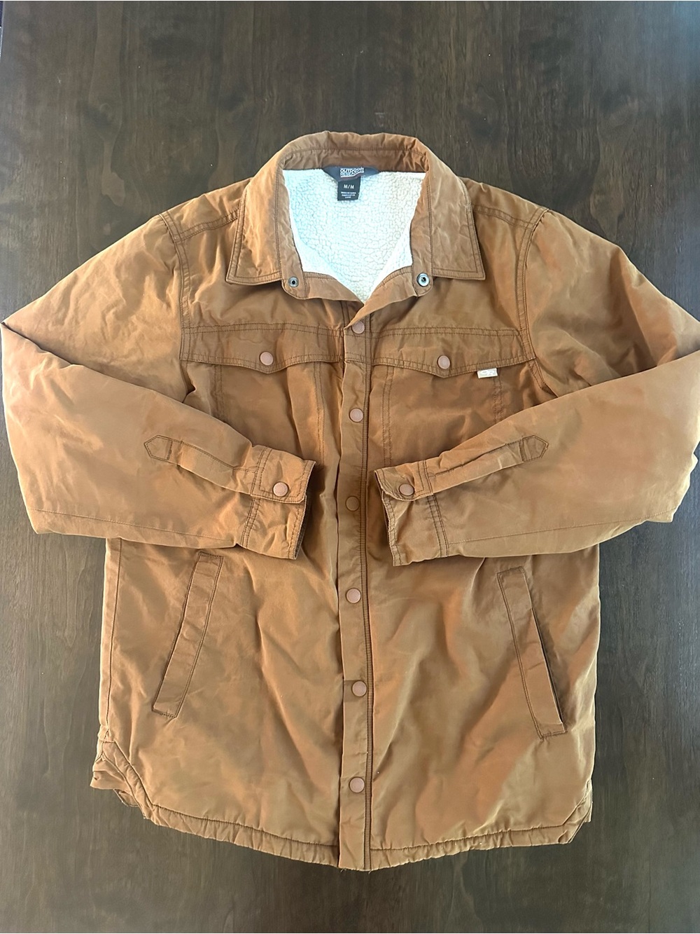 Outdoor Research Fleece Lined Snal Front Jacket Rust Orange Brown S